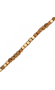 Hematite Perlen Cube 1.5mm Copper gold